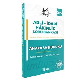 İmtiyaz Adli İdari Hakimlik Soru Bankası Anayasa Hukuku 2022 Temsil Kitap Yayınları