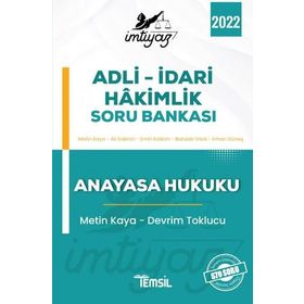 İmtiyaz Adli İdari Hakimlik Soru Bankası Anayasa Hukuku 2022 Temsil Kitap Yayınları