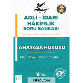 İmtiyaz Adli İdari Hakimlik Soru Bankası Anayasa Hukuku 2022 Temsil Kitap Yayınları
