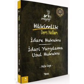 İmtiyaz İdare Hukuku İdari Yargılama Usul Hukuku Hakimlik Ders Notları 2022 Temsil Kitap Yayınları