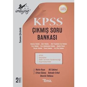 İmtiyaz KPSS ve Kurum Sınavları Çıkmış Soru Bankası Temsil Kitap Yayınları