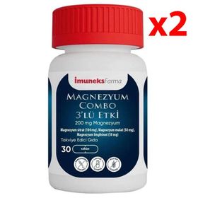 Imuneksfarma Magnezyum Combo Üçlü Etki 2x30 Tablet