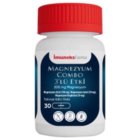 Imuneksfarma Magnezyum Combo Üçlü Etki 30 Tablet