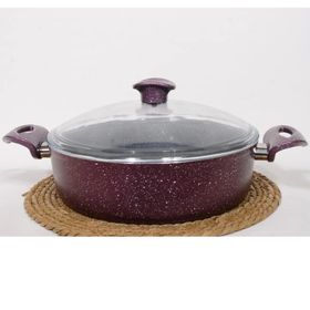 İmza Granit Kırmızı 28 cm Karnıyarık Basık Tencere