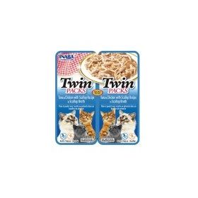 Inaba 2x40 GR Twin Packs Deniz Taraklı, Ton Balıklı ve Tavuklu Kedi Çorbası