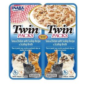 Inaba 2x40 GR Twin Packs Ton Balıklı ve Tavuklu Kedi Çorbası
