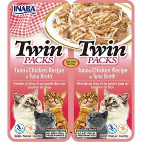 Inaba 2x40 GR Twin Packs Ton Balıklı ve Tavuklu Kedi Çorbası
