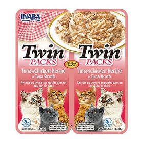 Inaba 2x40 GR Twin Packs Ton Balıklı ve Tavuklu Kedi Çorbası