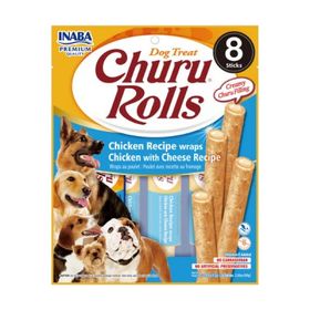 Inaba Churu Rolls Sticks Tavuk Sargılı Peynirli Çubuk 8x12 gr Köpek Ödül Maması