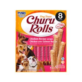 Inaba Churu Rolls Sticks Tavuk Sargılı Somonlu 12x8 gr Köpek Ödül Maması