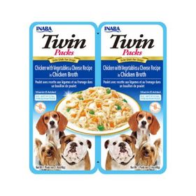Inaba Churu Twin Packs Tavuklu Sebzeli ve Peynirli 2x40 gr Köpek Çorbası