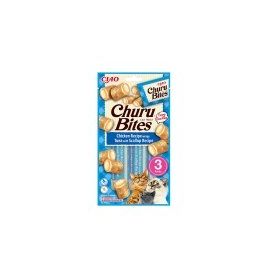 İnaba Ciao Churu Bites Tavuk Sargılı Ton Balıklı ve Deniz Taraklı 3x10 gr Kedi Ödülü