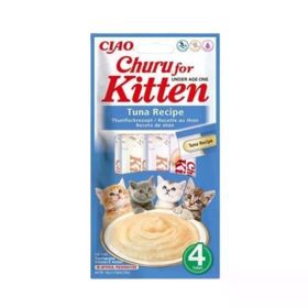 Inaba Ciao Churu Cream Kitten Yavru Kediler İçin Tuna Balıklı 4x14 gr Ödül Maması