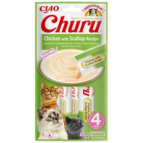 Inaba Ciao Churu Cream Tavuklu ve Deniz Taraklı 4x14 gr Krema Kedi Ödülü