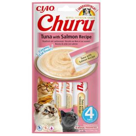 Inaba Ciao Churu Cream Ton Balıklı ve Somonlu 4x14 gr Krema Kedi Ödülü