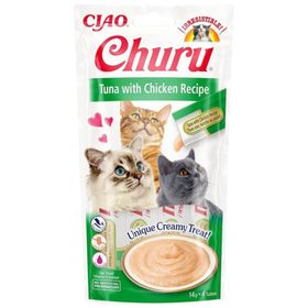 Inaba Ciao Churu Cream Ton Balıklı ve Tavuklu 4x14 gr Krema Kedi Ödülü