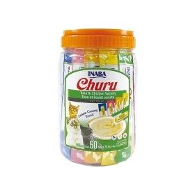 Inaba Ciao Churu Cream Ton Balıklı ve Tavuklu 50x14 gr Sıvı Kedi Ödül Maması ve Hediye Saklama Kabı
