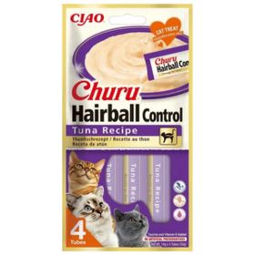 Inaba Ciao Churu Hairball Cream Tüy Yumağı Kontrollü Ton Balıklı 4x14 gr Krema Kedi Ödülü