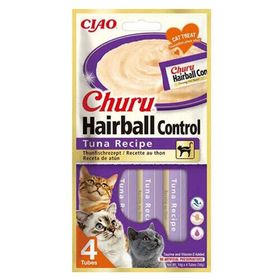 Inaba Ciao Churu Hairball Tüy Yumağı Kontrollü Ton Balıklı 4x14 gr Ödül Maması