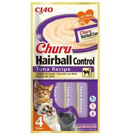 Inaba Ciao Churu Hairball Tüy Yumağı Kontrollü Ton Balıklı 4x14 gr Ödül Maması