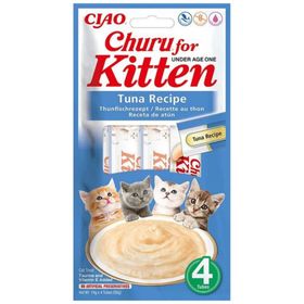 Inaba Ciao Churu Kitten Cream Ton Balıklı 4x14 gr Krema Yavru Kedi Ödülü