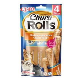 Inaba Ciao Churu Rolls Tavuk Sargılı 4x10 gr Kedi Ödülü