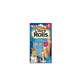 Inaba Ciao Churu Rolls Tavuk Sargılı Ton Balıklı ve Deniz Taraklı 4x10 gr Kedi Ödülü