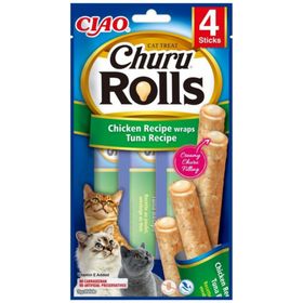 Inaba Ciao Churu Rolls Tavuk Sargılı ve Ton Balıklı 4x10 gr Kedi Ödülü