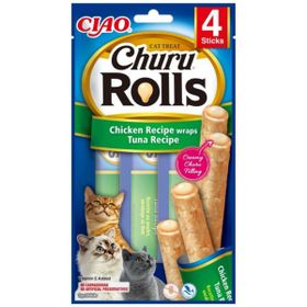Inaba Ciao Churu Rolls Tavuk Sargılı ve Ton Balıklı 4x10 gr Kedi Ödülü