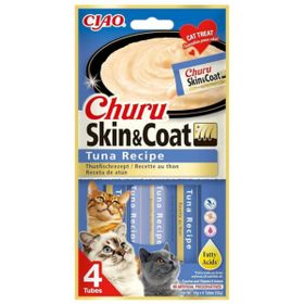 Inaba Ciao Churu Skin & Coat Cream Ton Balıklı 4x14 gr Krema Kedi Ödülü