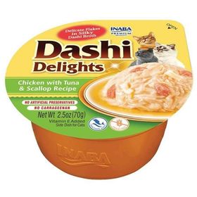 Inaba Ciao Dashi Delights Tavuk Ton Balığı Deniz Taraklı 70 gr Kedi Çorbası