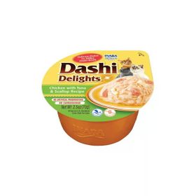 Inaba Ciao Dashi Delights Tavuk Ton Balığı Deniz Taraklı 70 gr Kedi Çorbası