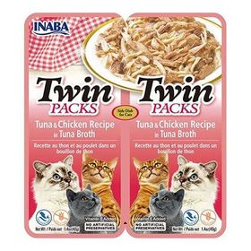 Inaba CiaoTwin Packs Ton Balıklı Tavuklu 2x40 gr Kedi Çorbası