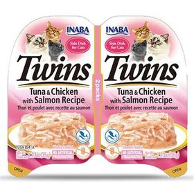Inaba Twins Ton Balıklı Somonlu ve Tavuklu 2x35 gr Kedi Ödül Jölesi