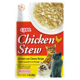 İnaba ve Ciao 40 gr Chicken Stew Tavuk Güveçli ve Peynirli Pate Kedi Yaş Maması