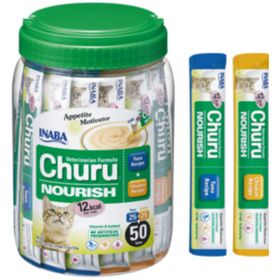 İnaba ve Ciao Churu Cream Nourish Ton Balıklı ve Tavuklu 50x14 gr Krema Kedi Ödülü