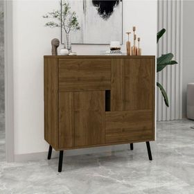 Inarch Dizayn Darien Ç001 Çok Amaçlı Ceviz Ahşap Siyah Dolap