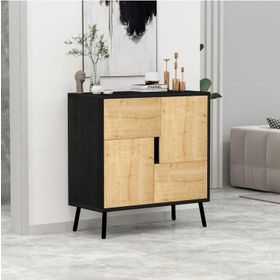 Inarch Dizayn Darien Ç001 Çok Amaçlı Siyah Safir Meşe Dolap
