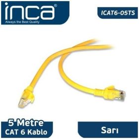 Inca Cat6 26 Awg 5 mt Sarı Patch Kablo