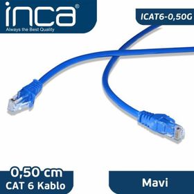 Inca ICAT6-050G 0.50 cm Gri Patch Kablo