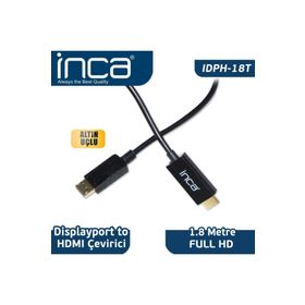 Inca IDPH-18T 1.8 mt Displayport To Hdmı Kablo