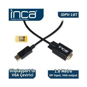 Inca IDPV-18T 1.8 mt Displayport To Vga Kablo