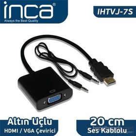 Inca IHTVJ-7S Siyah Hdmı-Vga Jaklı Ses Kablosu