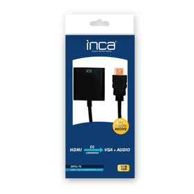 Inca IHTVJ-7S Siyah Hdmı-Vga Jaklı Ses Kablosu