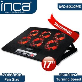 Inca INC-601GMS 7 17 6 Fanlı 2xUSB 6 Kademeli Notebook Fanı