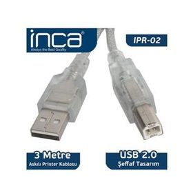 Inca IPR-02 3 mt USB 2.0 Printer Yazıcı Kablosu
