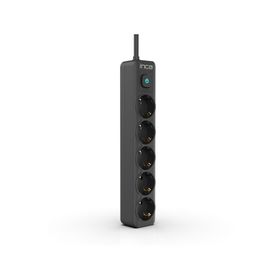 Inca IPW-44SY3 5 3 m Siyah Port Akım Korumalı Led Tuşlu Priz