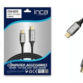 Inca Itch-02tx Type C To Hdmı 2 mt 4k Altın Uçlu Kablo