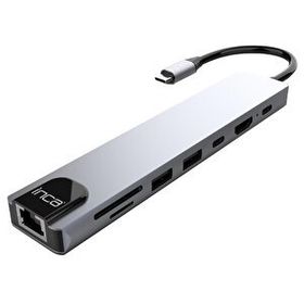 Inca ITPC-7T Type-C Girişli 8 Port 4K Dönüştürücü Hub