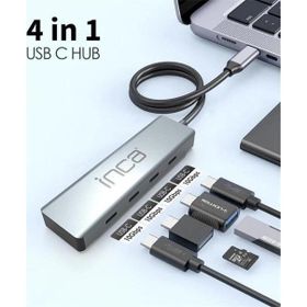 Inca ITPT-4T Type-C Hub X4 Type-C Port 3.1 10 GBPS Alüminyum Kasa Çoklayıcı